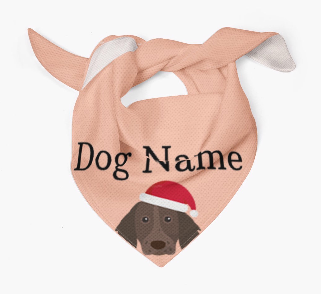 Peeking Christmas Icon: Personalized {breedFullName} Bandana