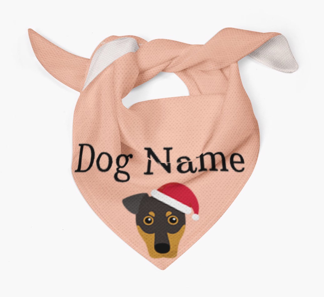 Peeking Christmas Icon: Personalised {breedFullName} Bandana