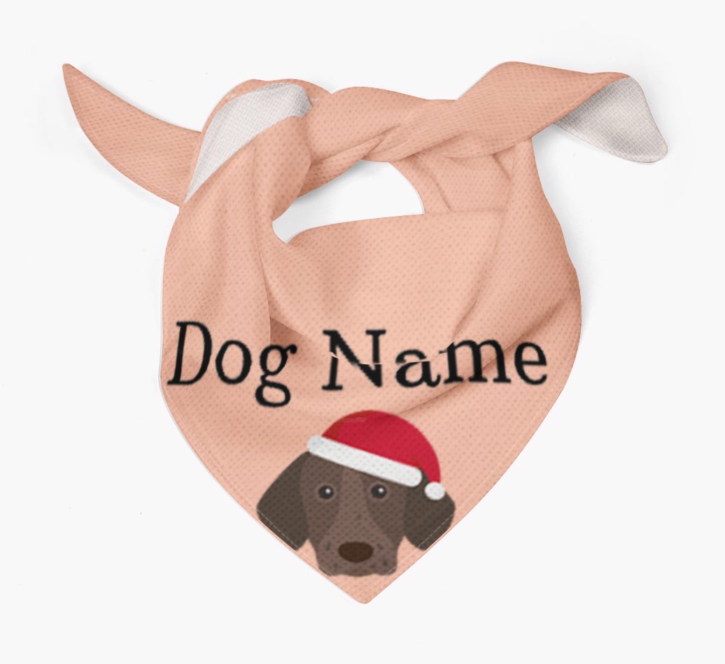Peeking Christmas Icon: Personalized {breedFullName} Bandana