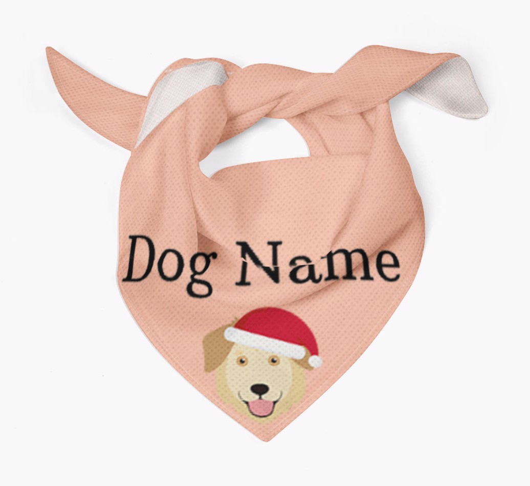 Peeking Christmas Icon: Personalised {breedFullName} Bandana