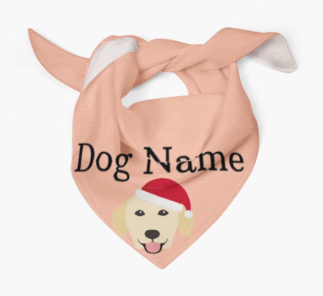 Peeking Christmas Icon: Personalized {breedFullName} Bandana