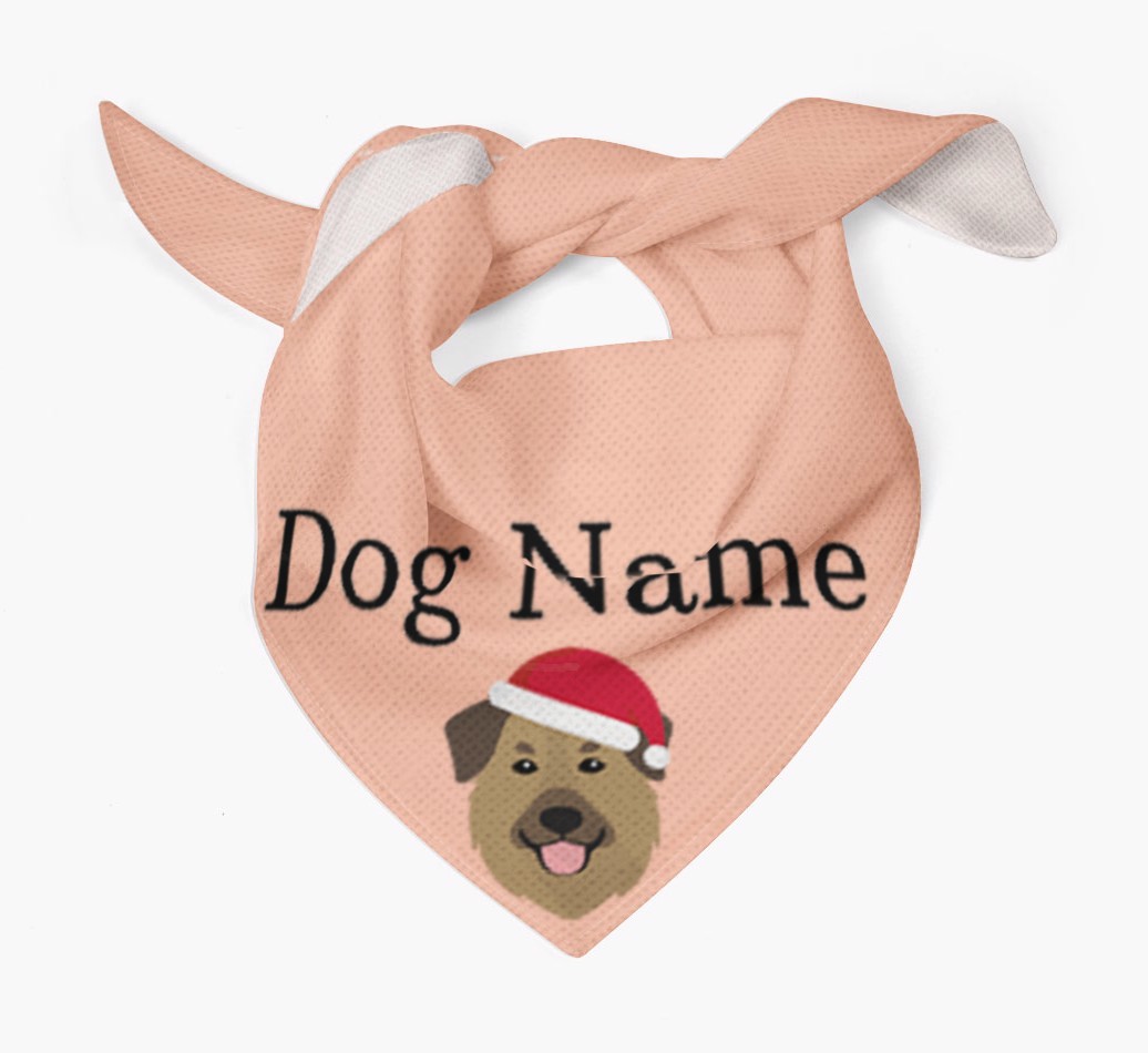 Peeking Christmas Icon: Personalized {breedFullName} Bandana