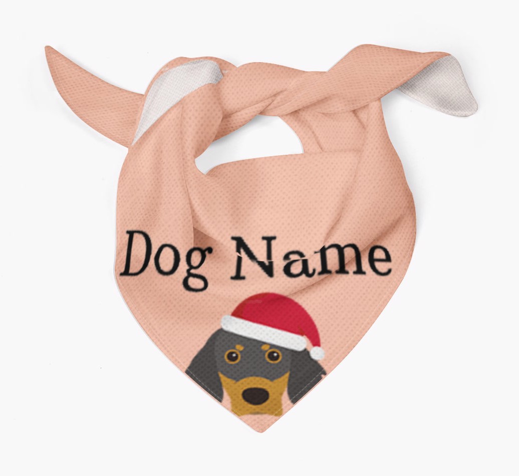 Peeking Christmas Icon: Personalized {breedFullName} Bandana