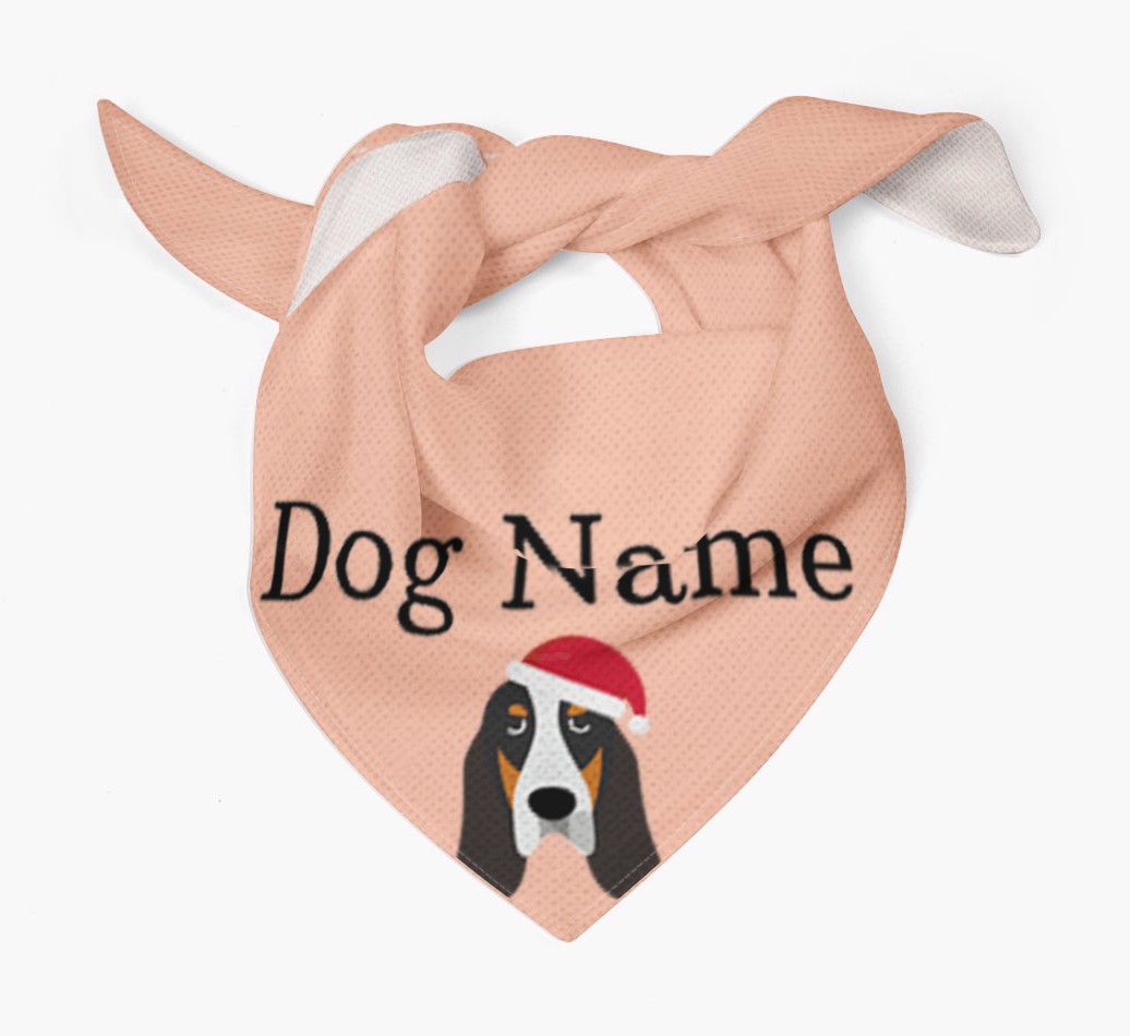Peeking Christmas Icon: Personalized {breedFullName} Bandana