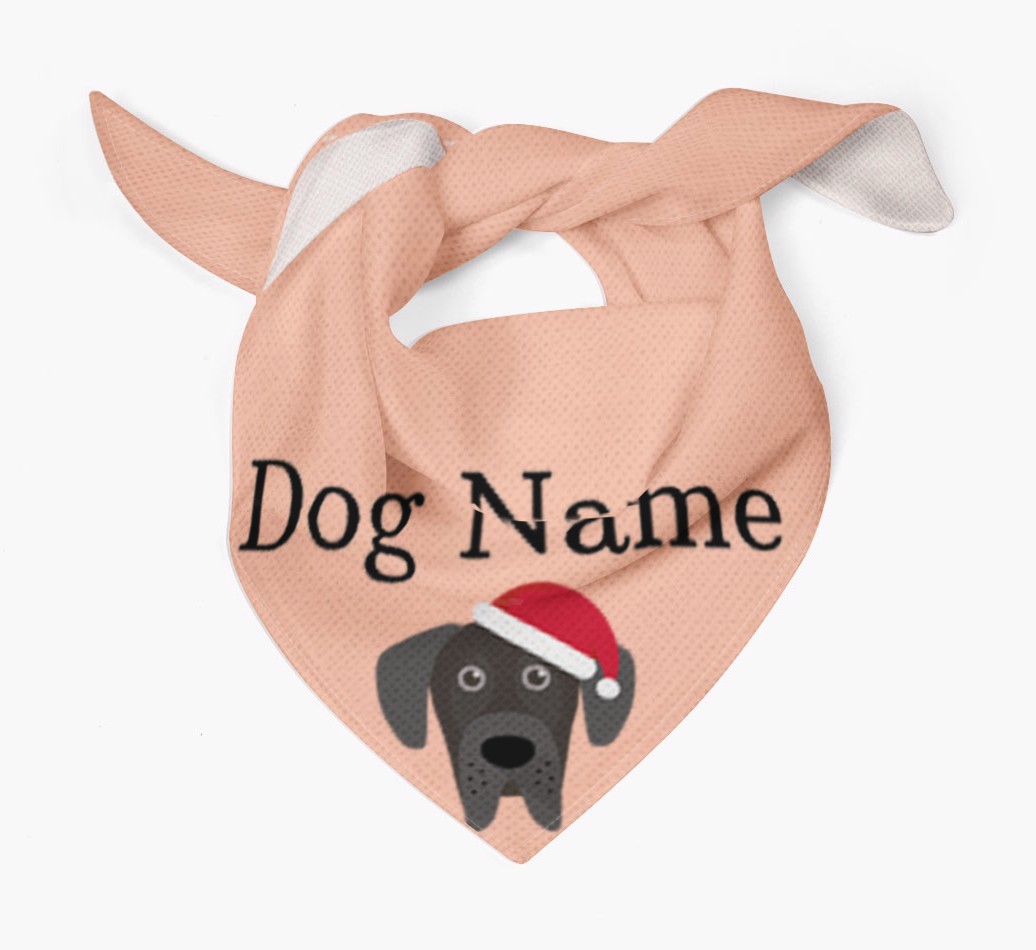 Peeking Christmas Icon: Personalized {breedFullName} Bandana