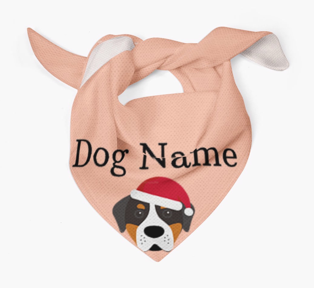 Peeking Christmas Icon: Personalized {breedFullName} Bandana