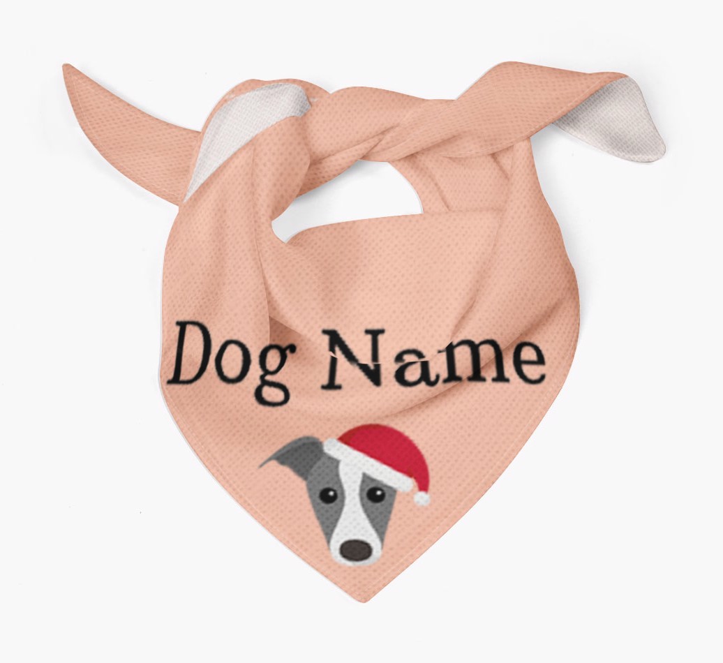 Peeking Christmas Icon: Personalized {breedFullName} Bandana