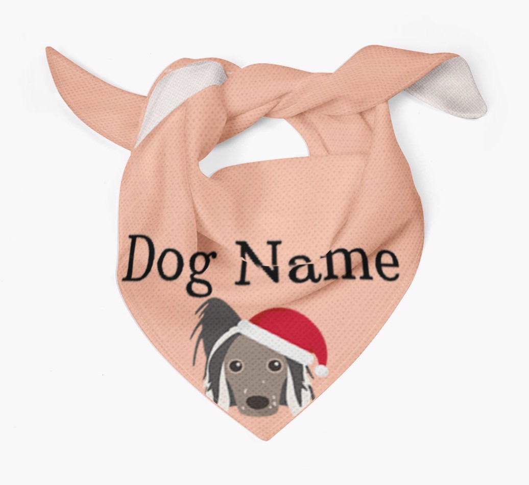 Peeking Christmas Icon: Personalized {breedFullName} Bandana