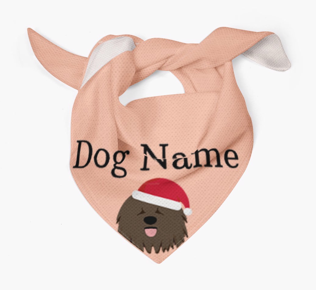 Peeking Christmas Icon: Personalized {breedFullName} Bandana
