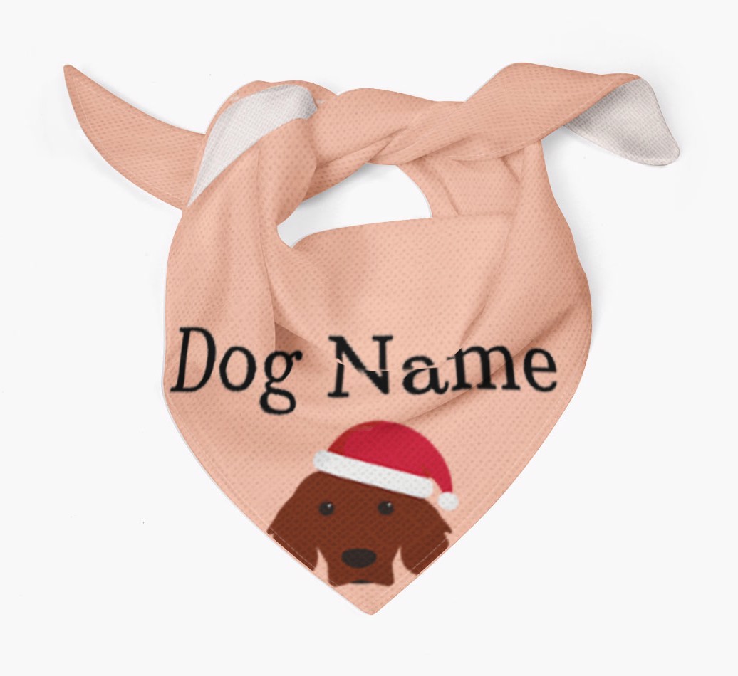 Peeking Christmas Icon: Personalised {breedFullName} Bandana