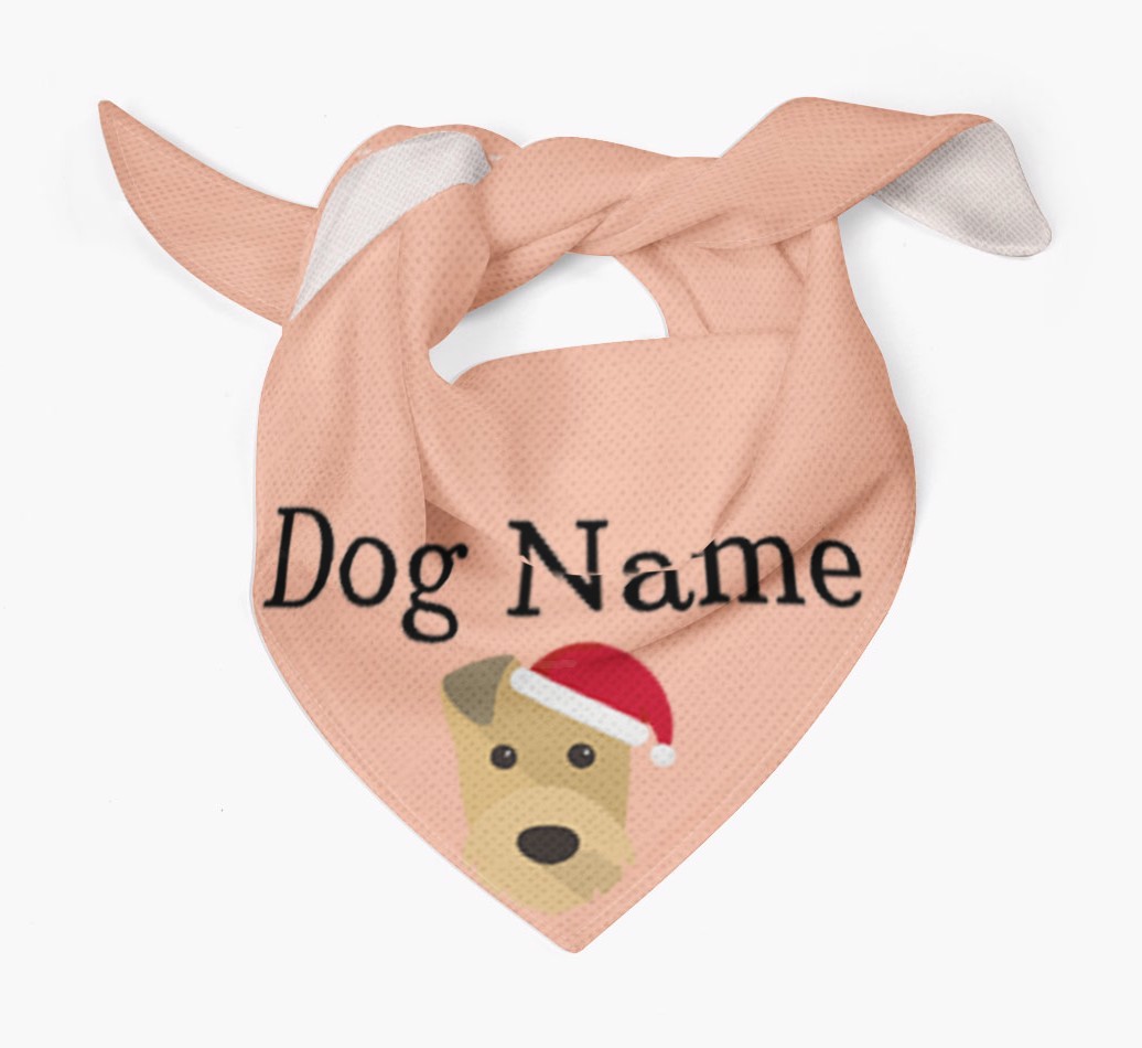 Peeking Christmas Icon: Personalized {breedFullName} Bandana
