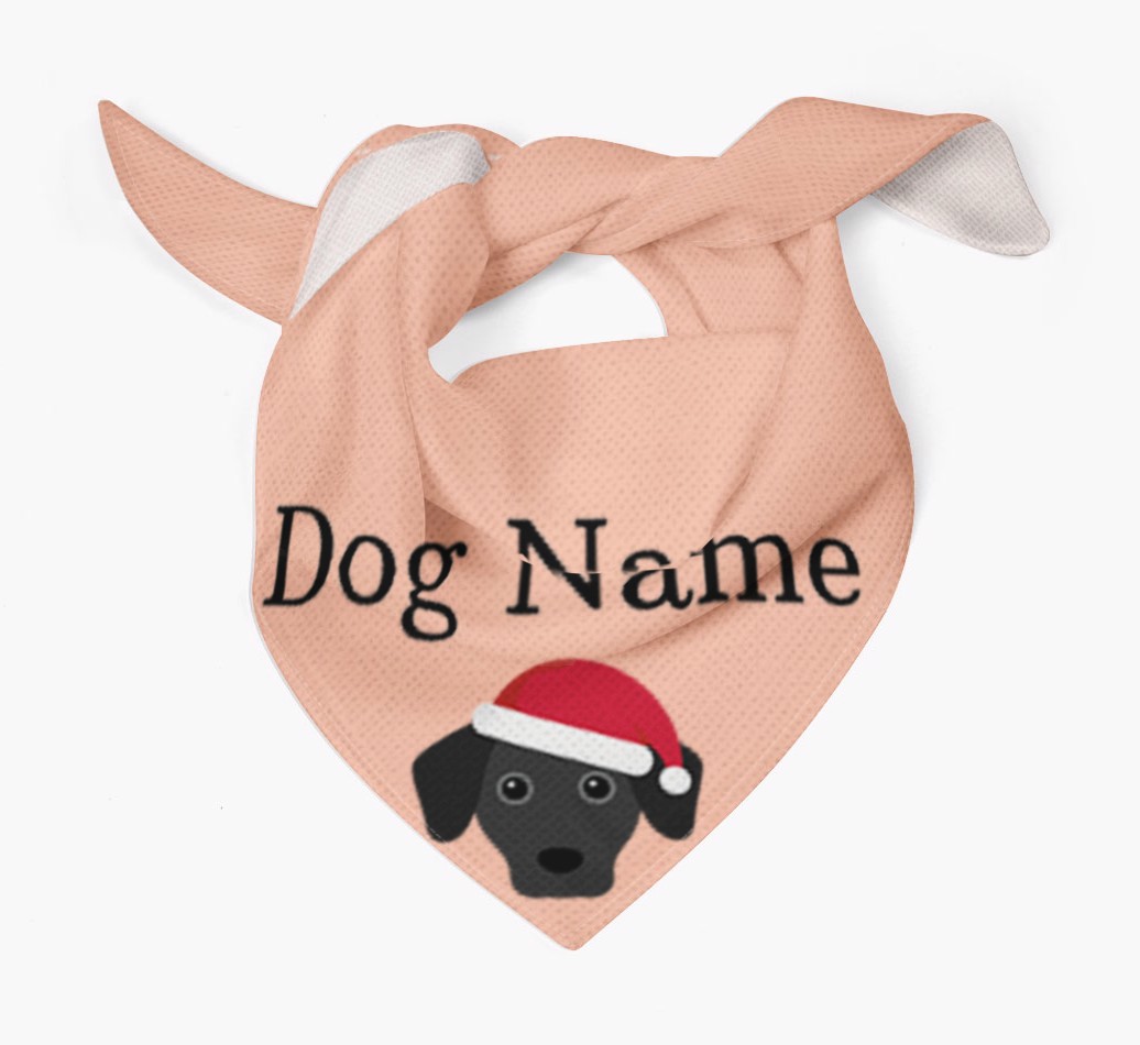 Peeking Christmas Icon: Personalized {breedFullName} Bandana