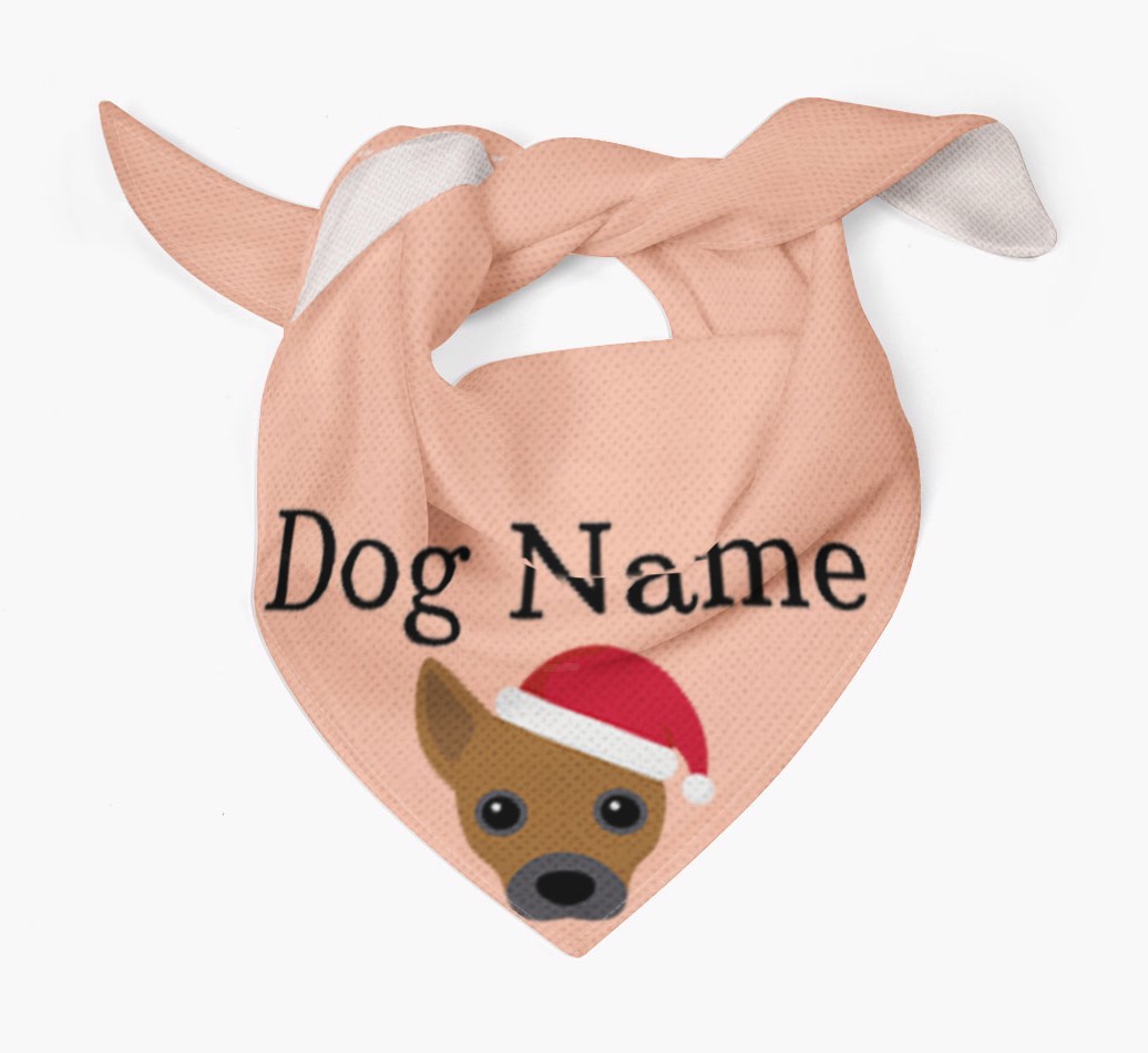 Peeking Christmas Icon: Personalized {breedFullName} Bandana