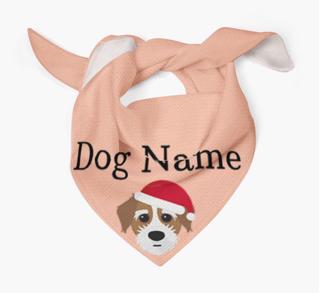 Peeking Christmas Icon: Personalized {breedFullName} Bandana