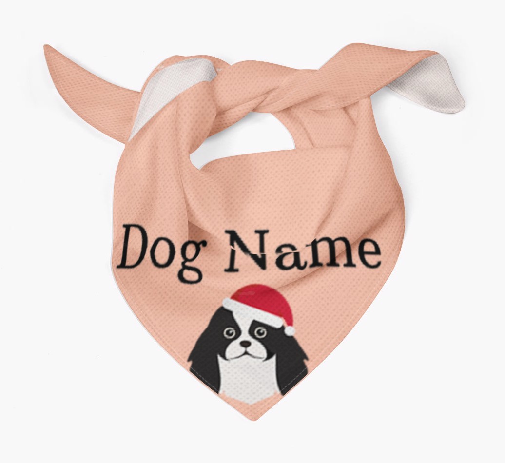 Peeking Christmas Icon: Personalized {breedFullName} Bandana