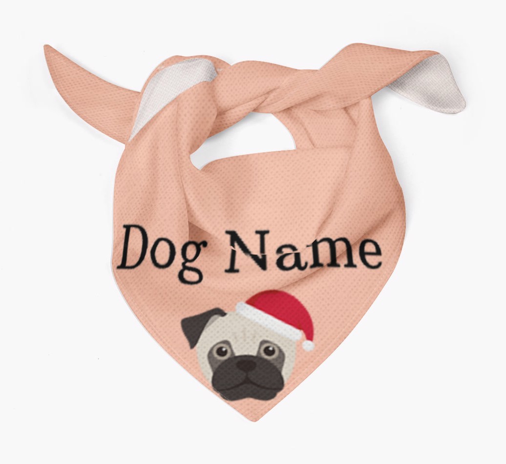 Peeking Christmas Icon: Personalized {breedFullName} Bandana
