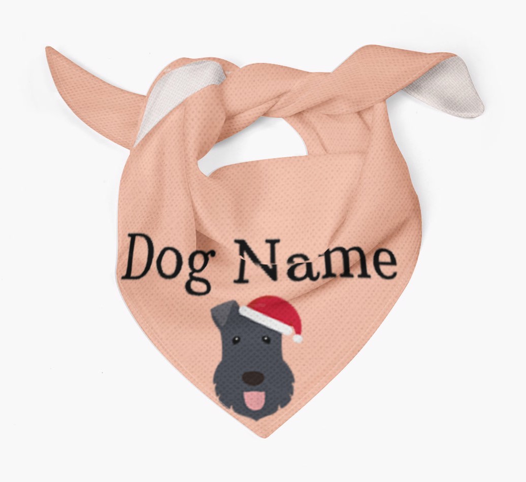 Peeking Christmas Icon: Personalized {breedFullName} Bandana