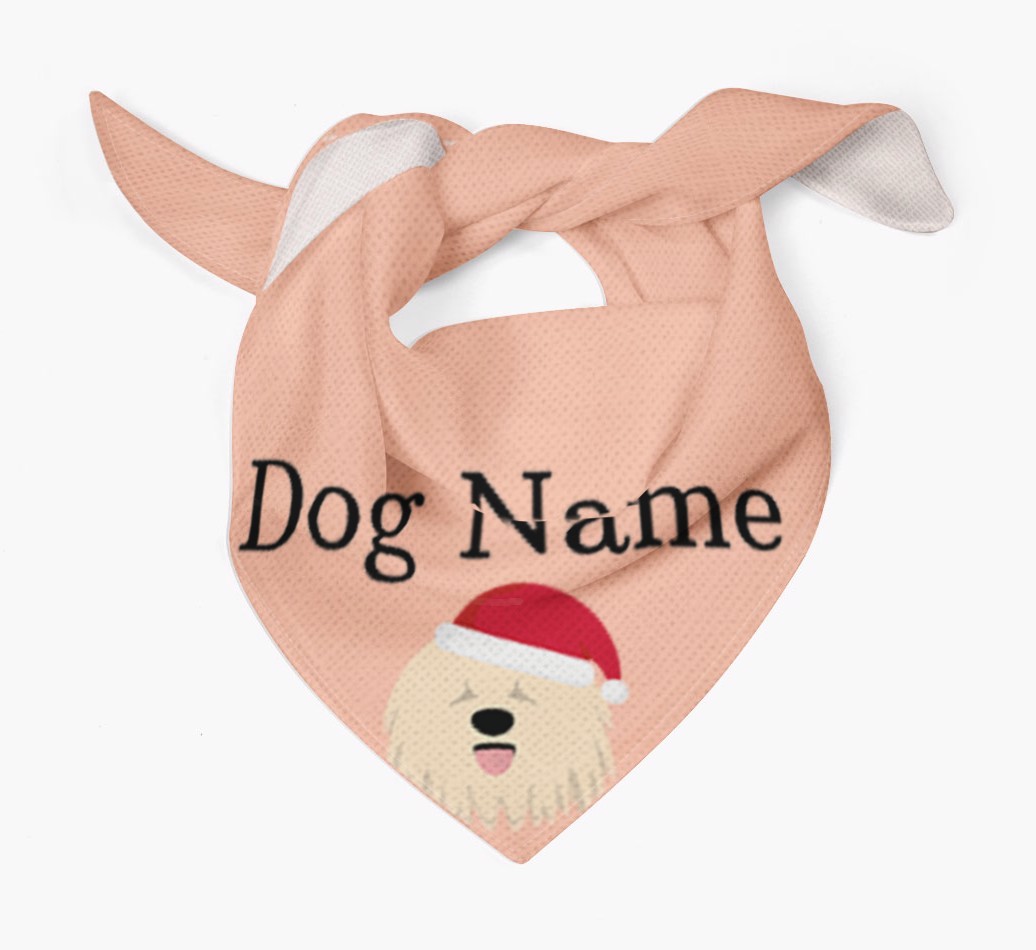 Peeking Christmas Icon: Personalized {breedFullName} Bandana
