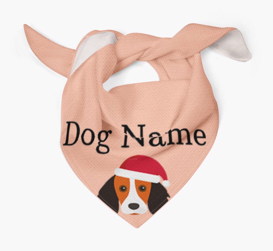 Peeking Christmas Icon: Personalized {breedFullName} Bandana
