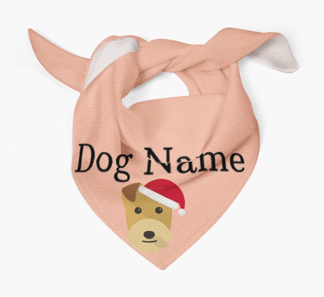 Peeking Christmas Icon: Personalized {breedFullName} Bandana