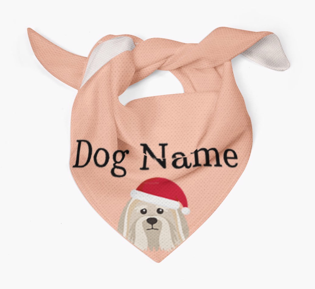Peeking Christmas Icon: Personalized {breedFullName} Bandana
