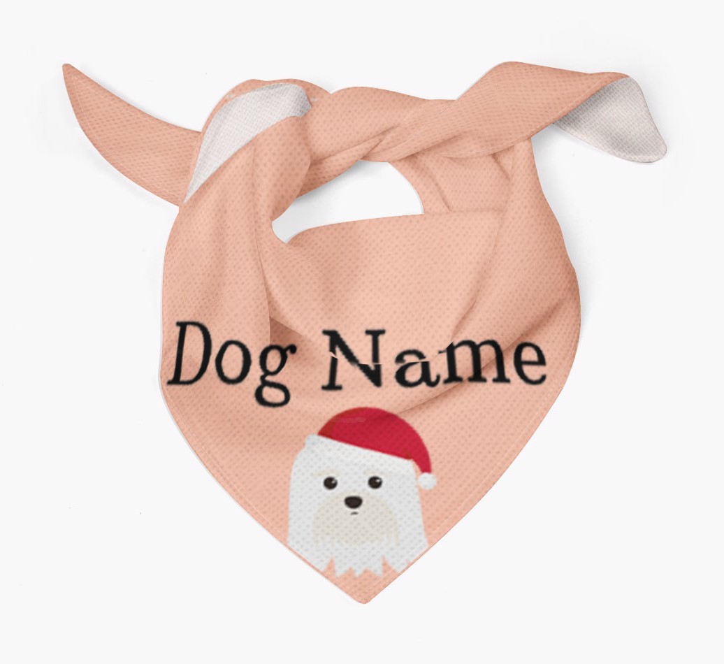 Peeking Christmas Icon: Personalized {breedFullName} Bandana