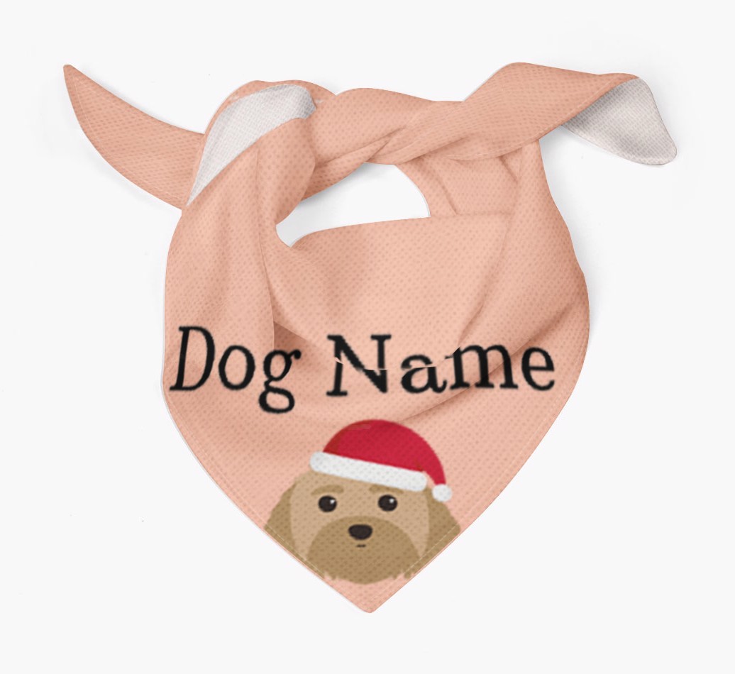 Peeking Christmas Icon: Personalized {breedFullName} Bandana