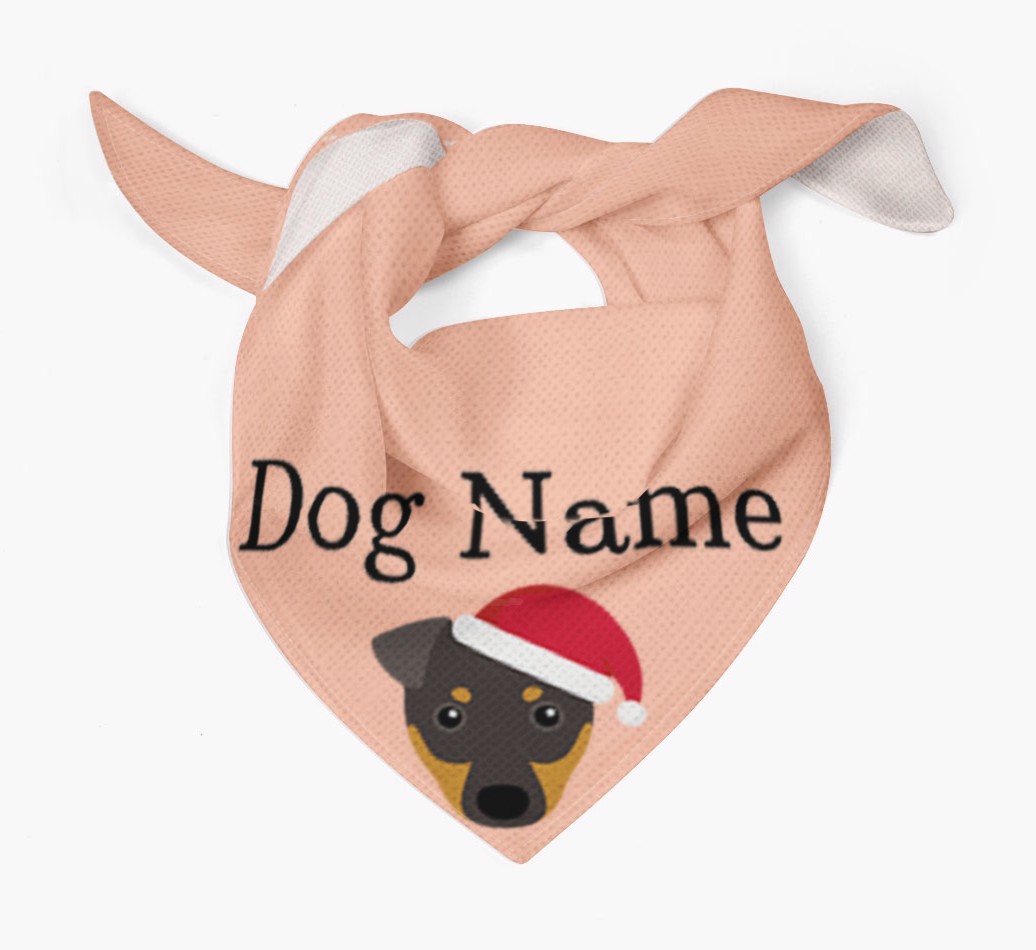 Peeking Christmas Icon: Personalized {breedFullName} Bandana