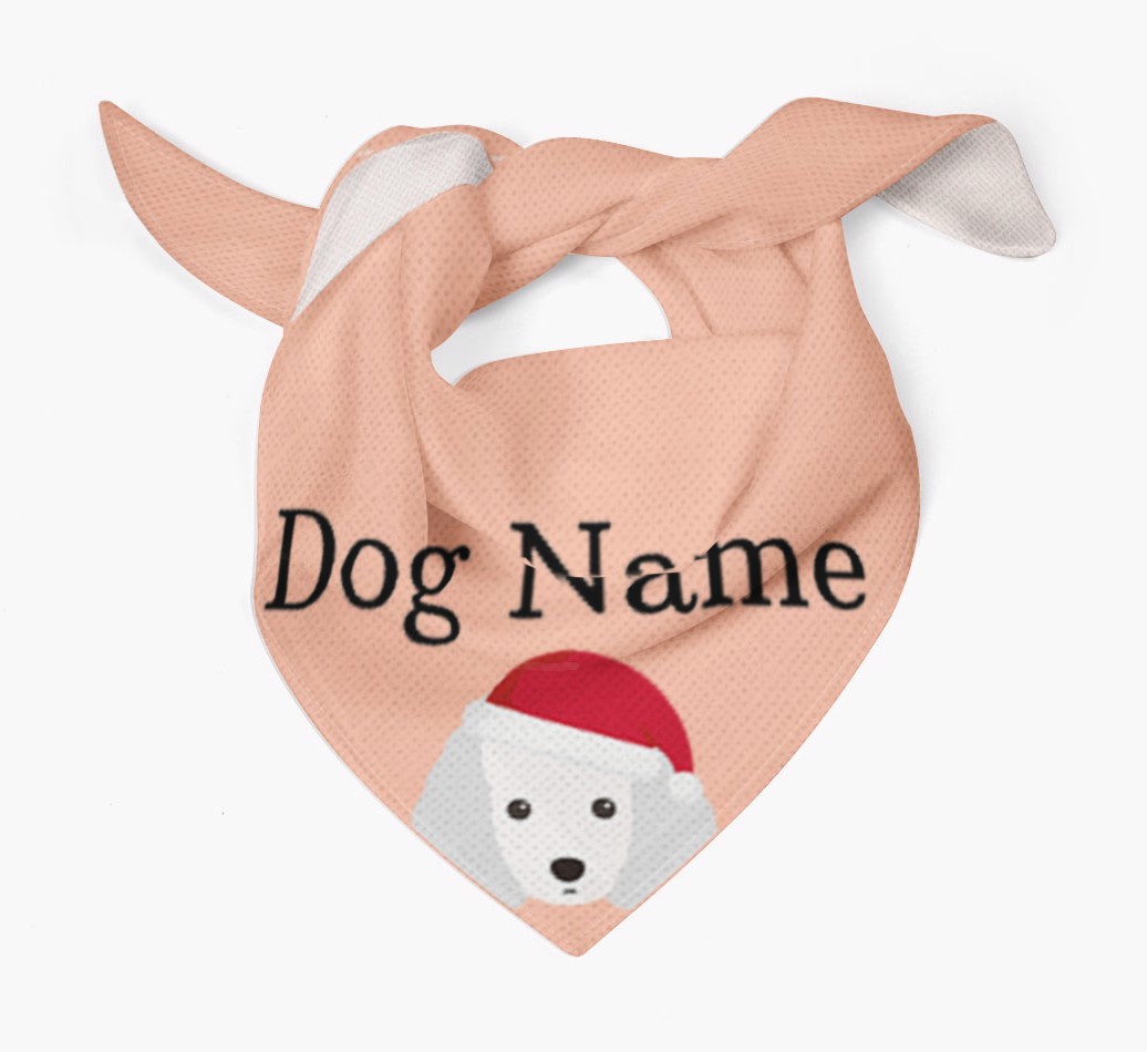 Peeking Christmas Icon: Personalized {breedFullName} Bandana