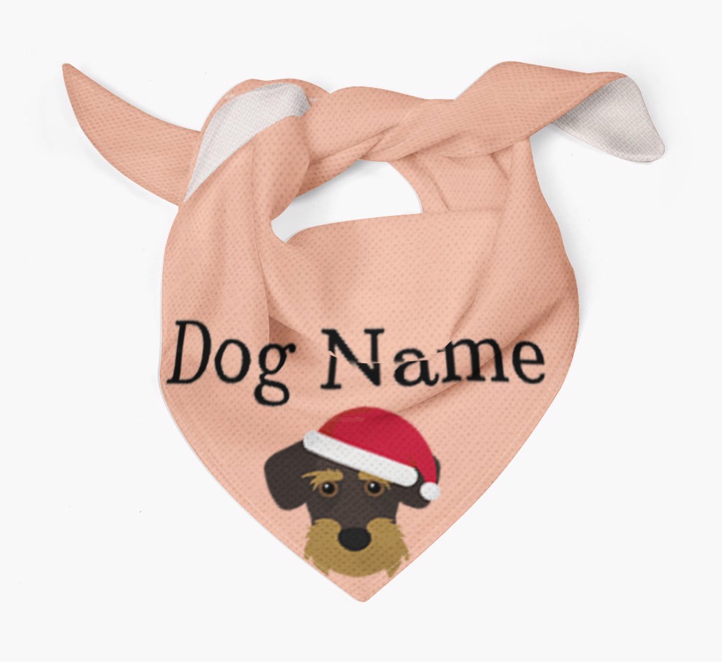Peeking Christmas Icon: Personalized {breedFullName} Bandana