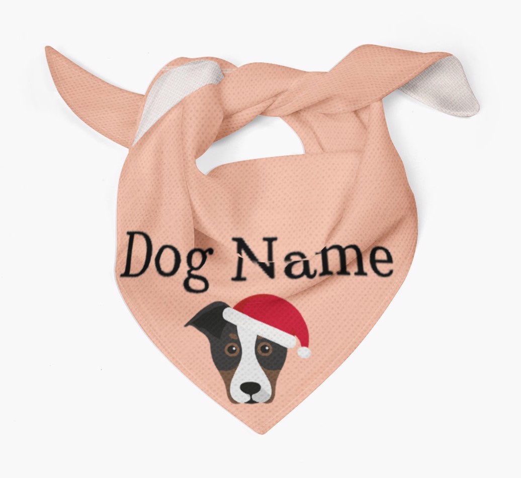 Peeking Christmas Icon: Personalized {breedFullName} Bandana