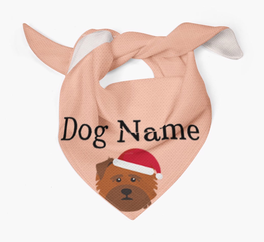 Peeking Christmas Icon: Personalised {breedFullName} Bandana