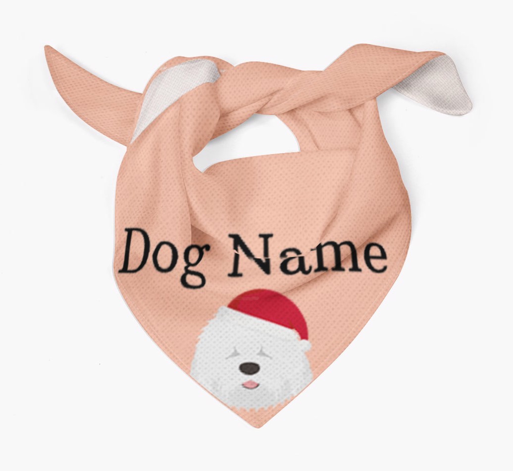 Peeking Christmas Icon: Personalised {breedFullName} Bandana