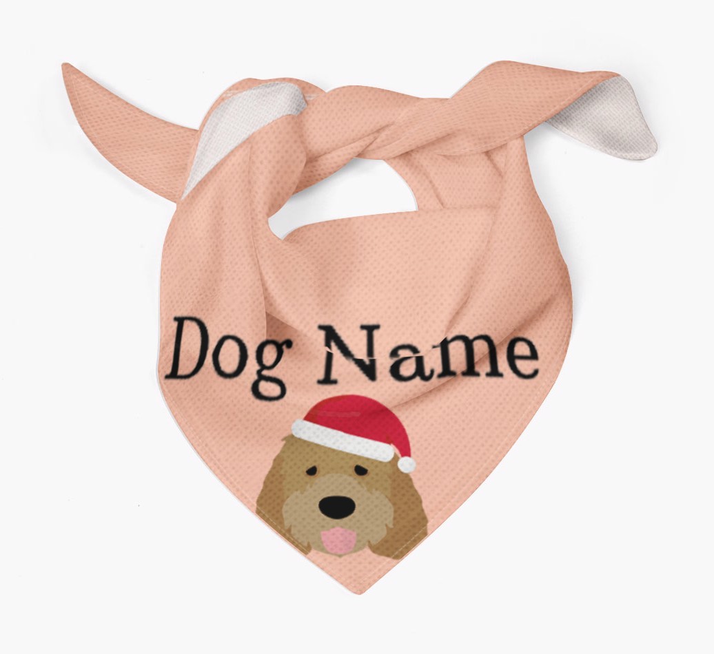 Peeking Christmas Icon: Personalized {breedFullName} Bandana