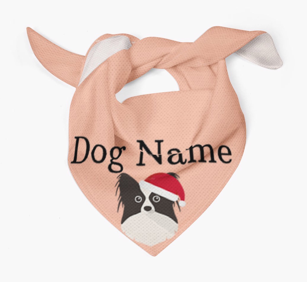 Peeking Christmas Icon: Personalized {breedFullName} Bandana