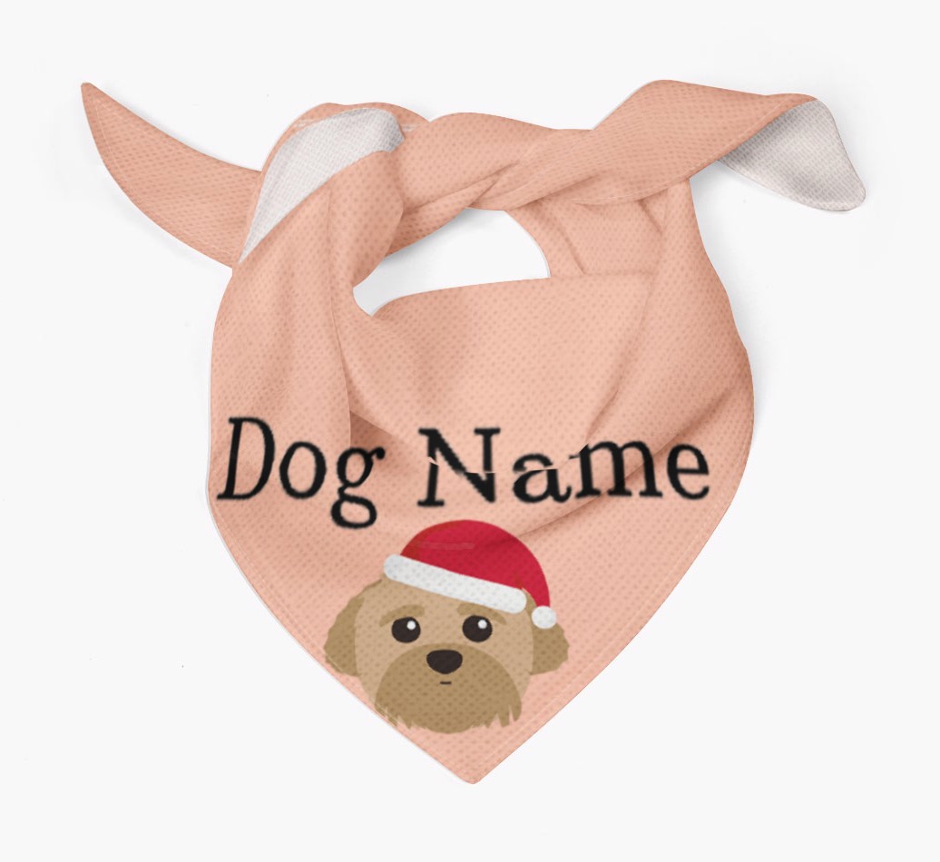 Peeking Christmas Icon: Personalised {breedFullName} Bandana