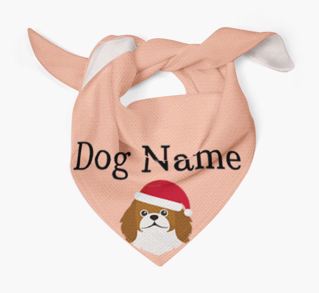 Peeking Christmas Icon: Personalized {breedFullName} Bandana