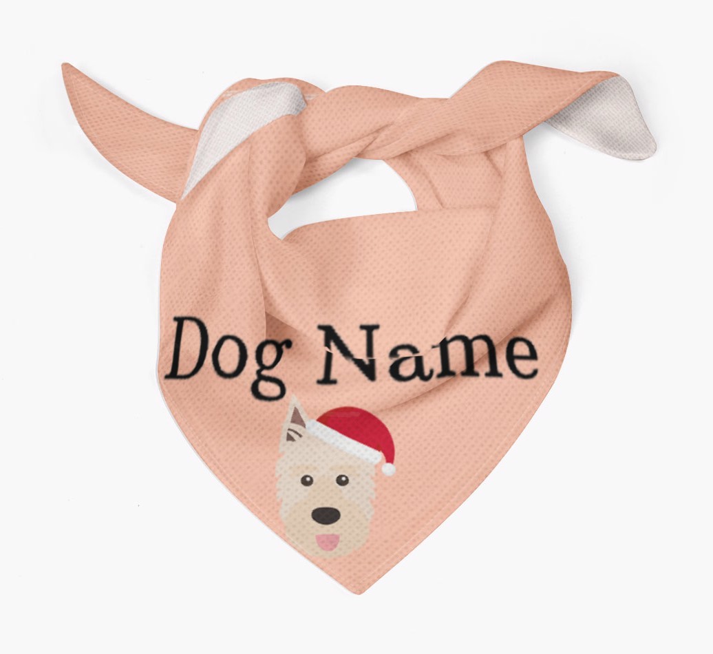 Peeking Christmas Icon: Personalized {breedFullName} Bandana