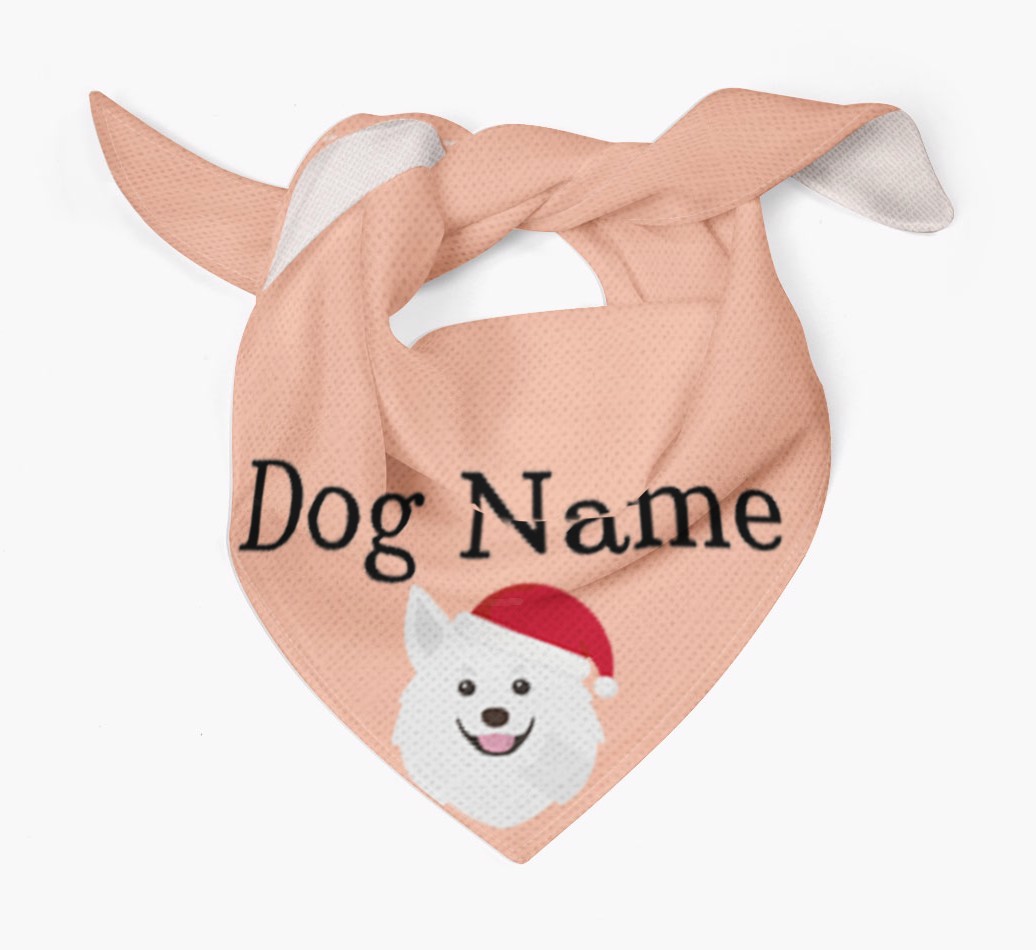 Peeking Christmas Icon: Personalized {breedFullName} Bandana
