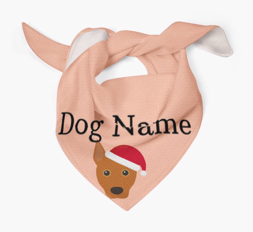 Peeking Christmas Icon: Personalized {breedFullName} Bandana