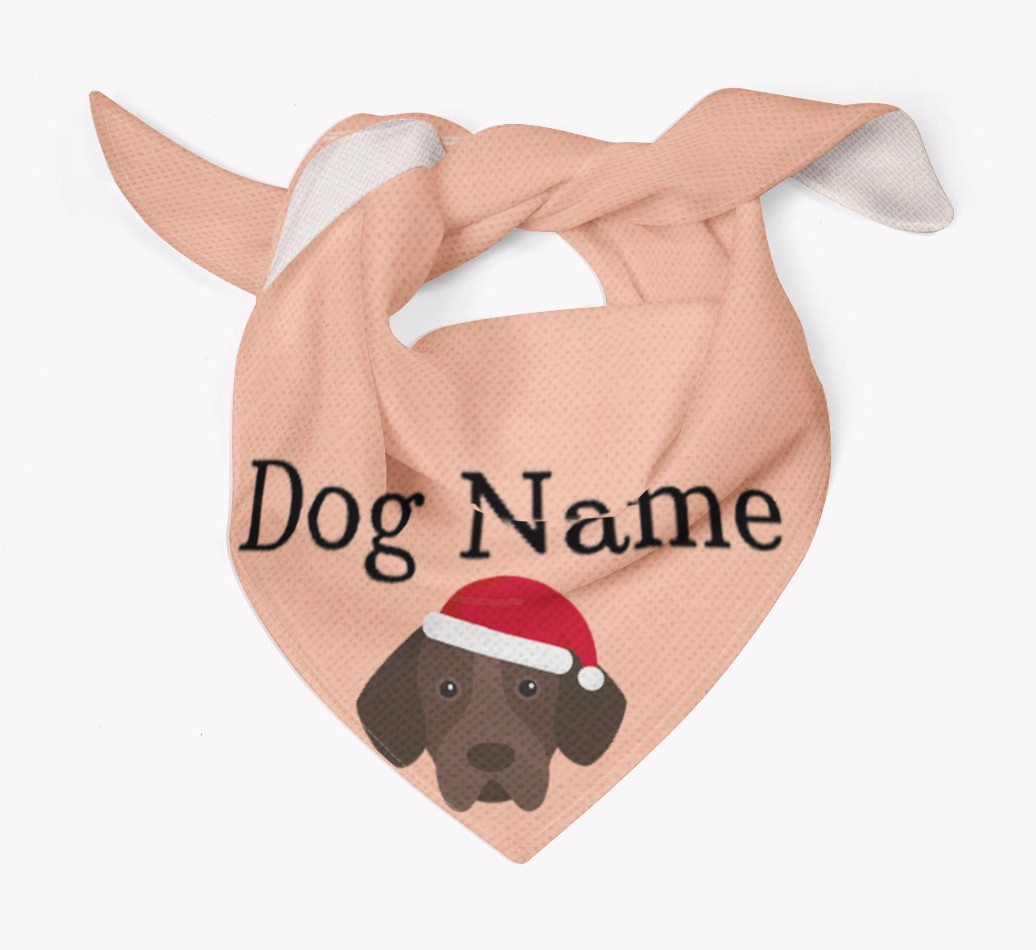 Peeking Christmas Icon: Personalized {breedFullName} Bandana