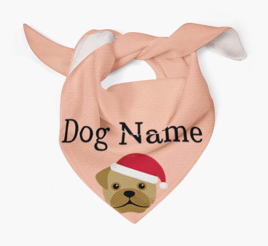 Peeking Christmas Icon: Personalized {breedFullName} Bandana