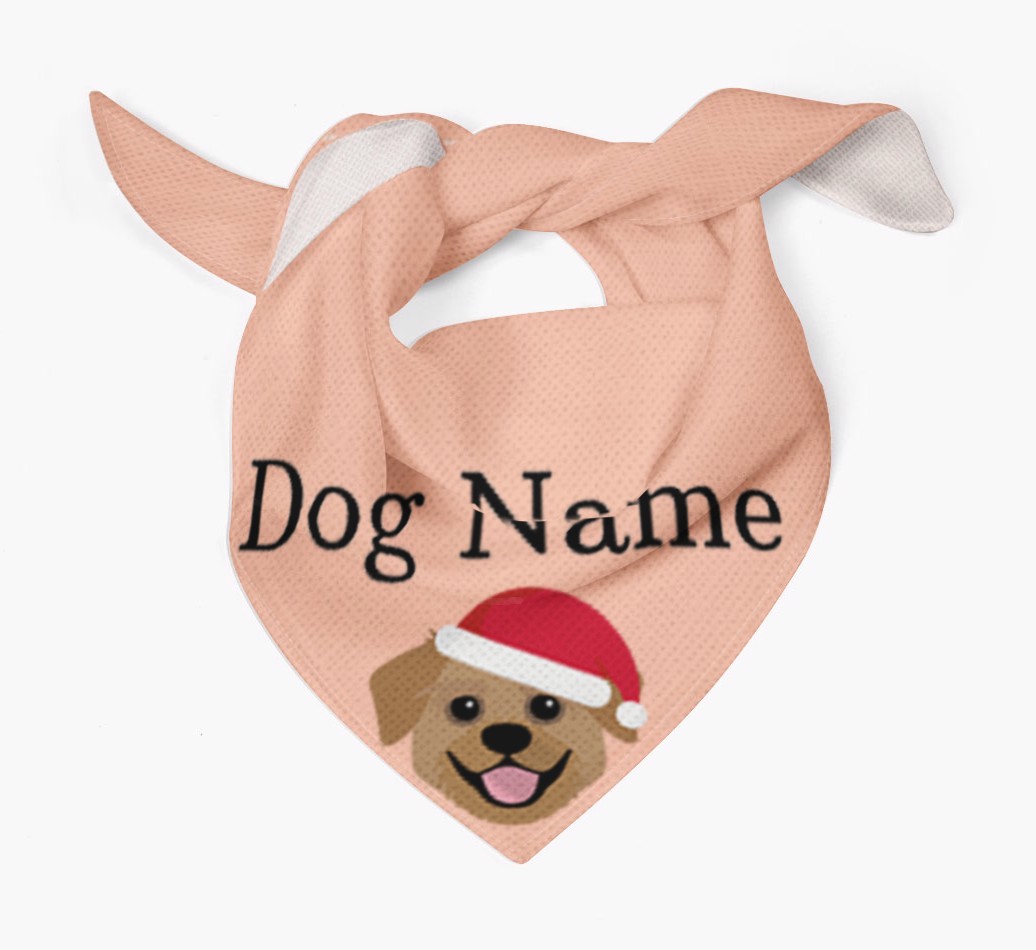 Peeking Christmas Icon: Personalized {breedFullName} Bandana