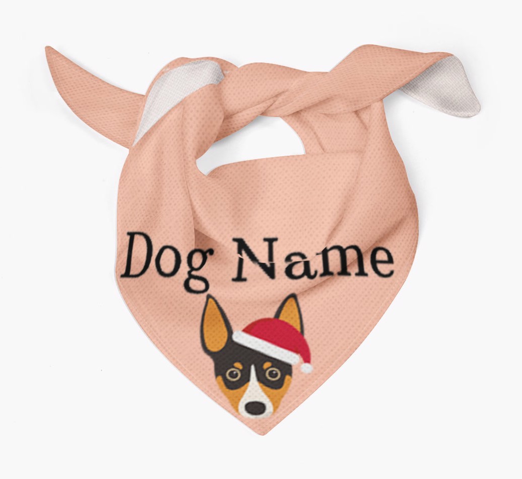 Peeking Christmas Icon: Personalized {breedFullName} Bandana