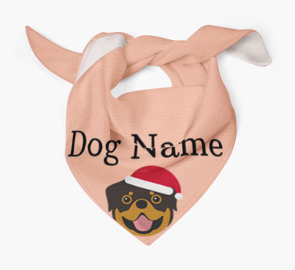 Peeking Christmas Icon: Personalized {breedFullName} Bandana