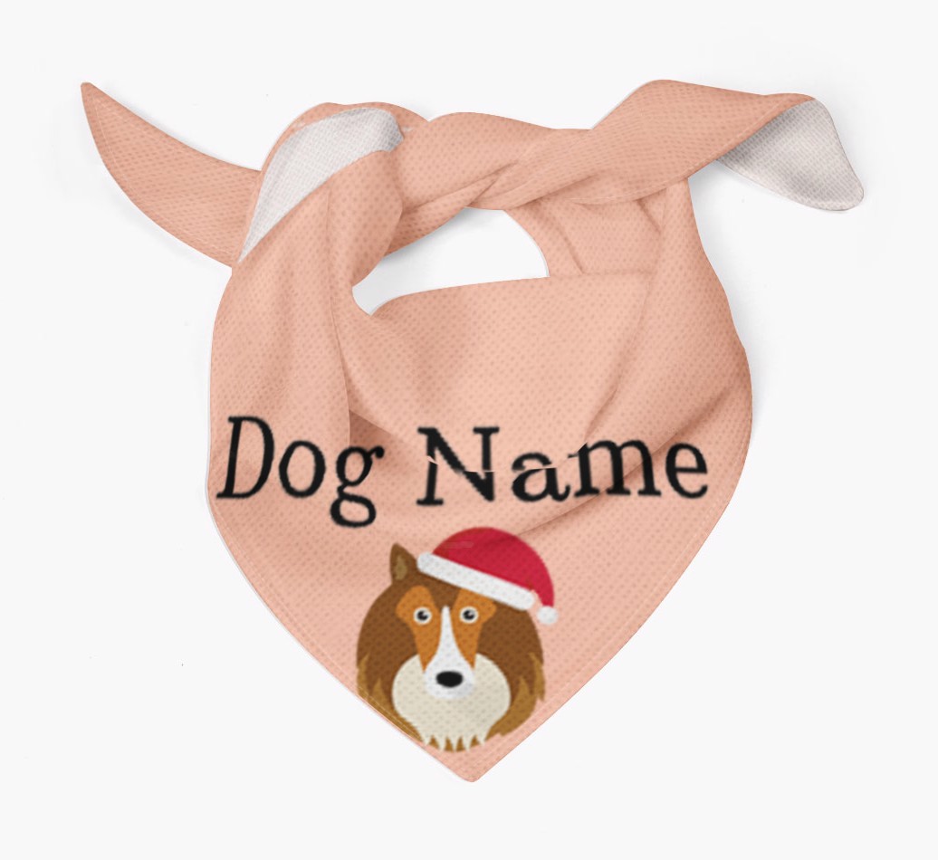 Peeking Christmas Icon: Personalized {breedFullName} Bandana