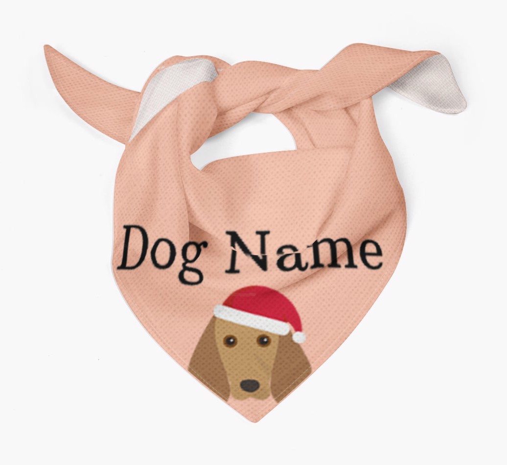 Peeking Christmas Icon: Personalised {breedFullName} Bandana