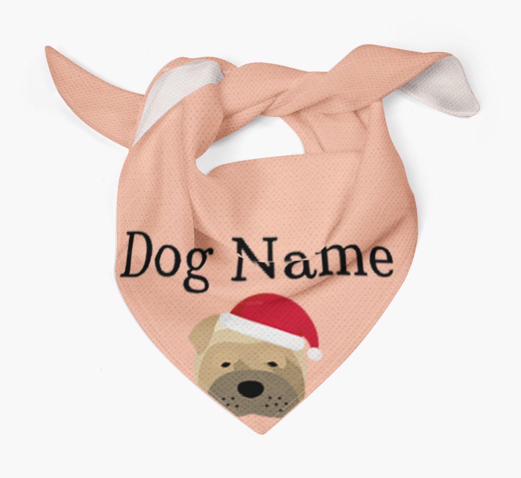Peeking Christmas Icon: Personalised {breedFullName} Bandana
