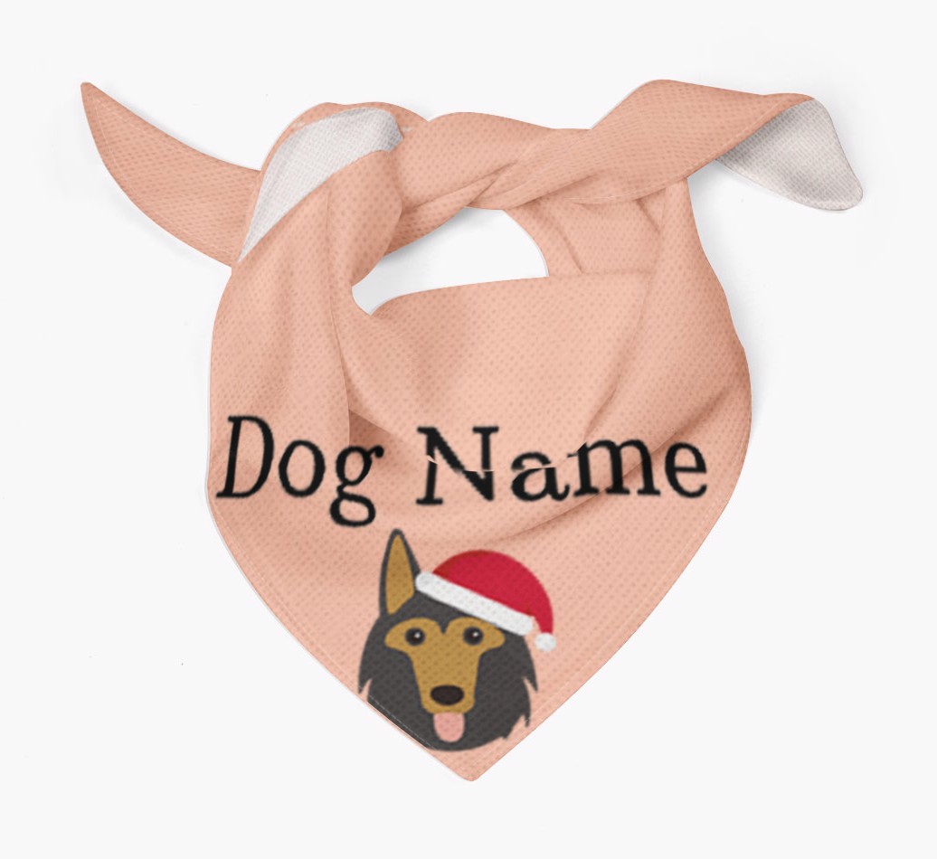Peeking Christmas Icon: Personalized {breedFullName} Bandana