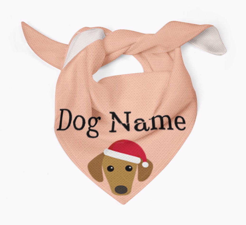 Peeking Christmas Icon: Personalized {breedFullName} Bandana